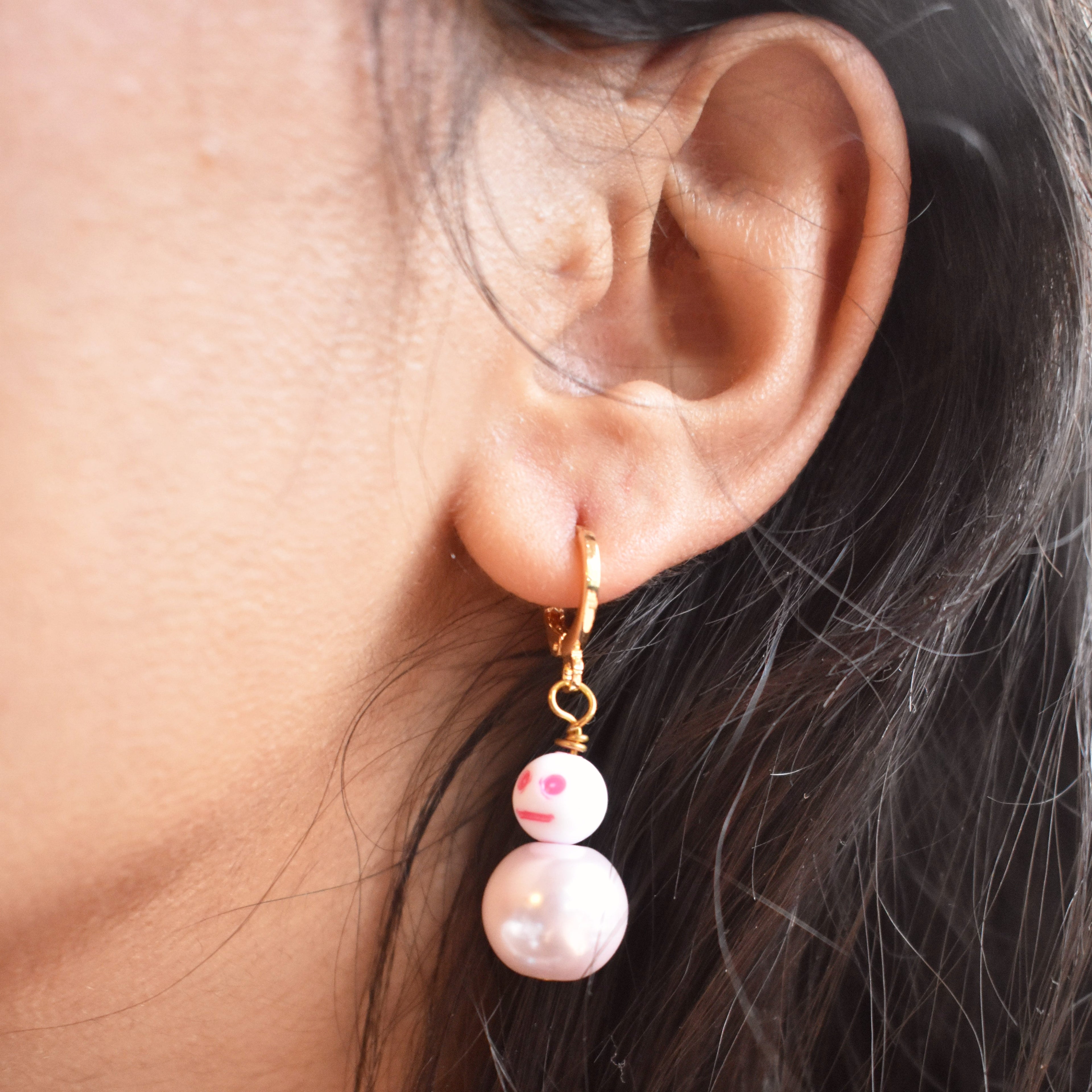 Pink, In my feelings earrings, Huggie Earrings, Pink Statement Earrings, Statement Earrings | by lovedbynlanla-3