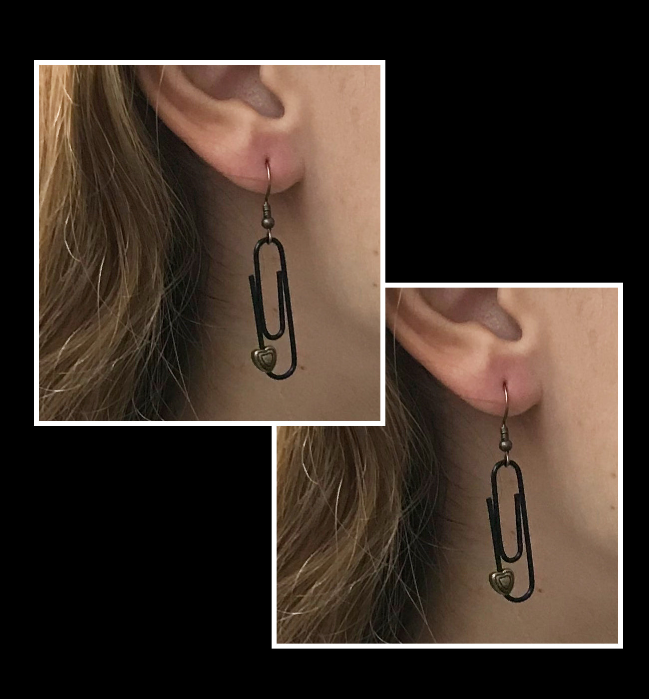 Rose Quartz Personalised Paperclip Earrings | by lovedbynlanla-4